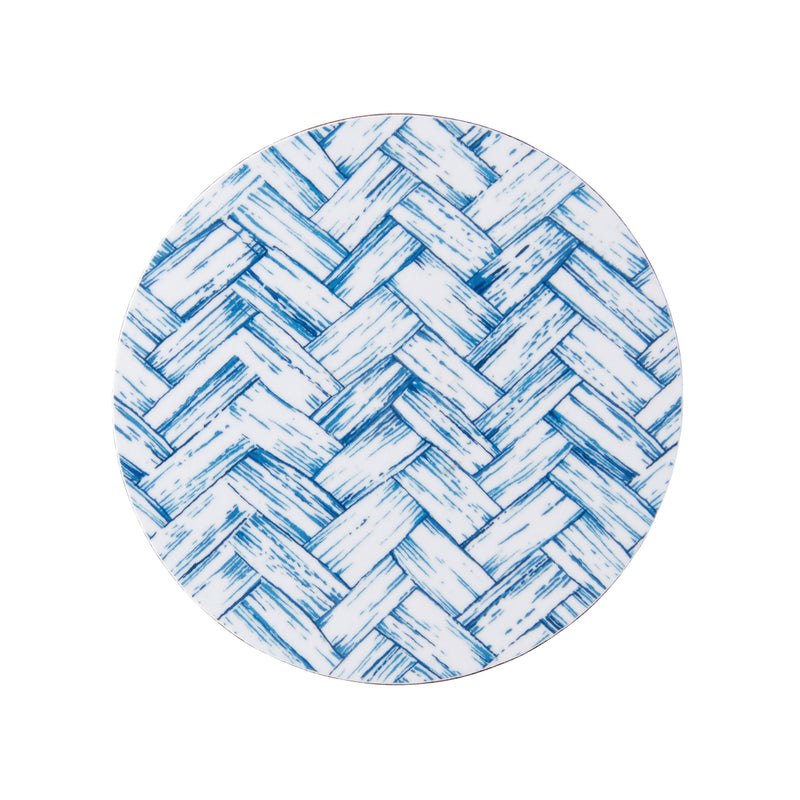 Basketweave Coaster - Blue