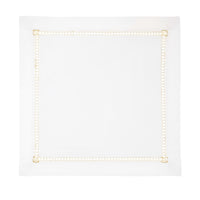 Nina Campbell Hemstitch Placemat Gold against a white background