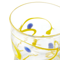 Nina Campbell Wackie Dot Glass Yellow close up rim