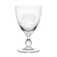 Wine Goblets - Engraved Serengeti Set of 6 - Clear