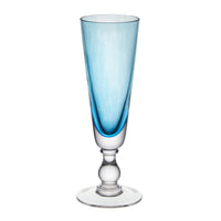 Jewel Champagne Flute - Aquamarine