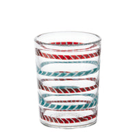 Nina Campbell Small Tumbler - Red/Aqua Candy Stripes