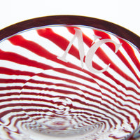 Nina Campbell Large Tumbler - Red Pinstripe Swirl