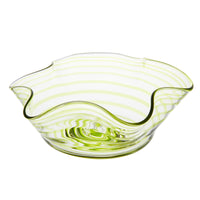 Nina Campbell Swirl Bonbon Bowl Green against a white background