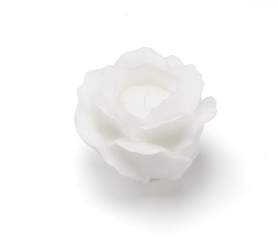 Small White Rose Candle