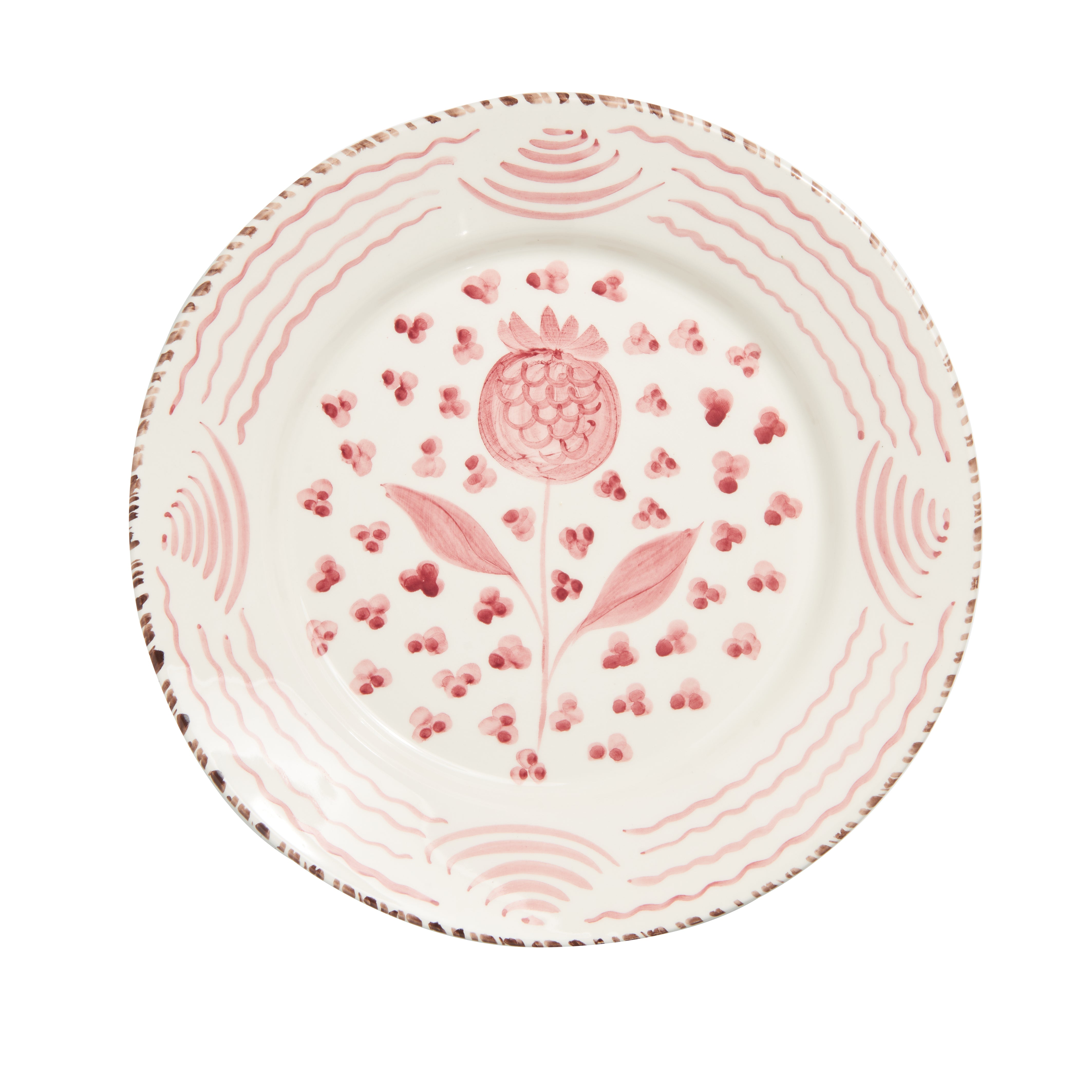 Dinner Plate - Pink/White Pomegranate
