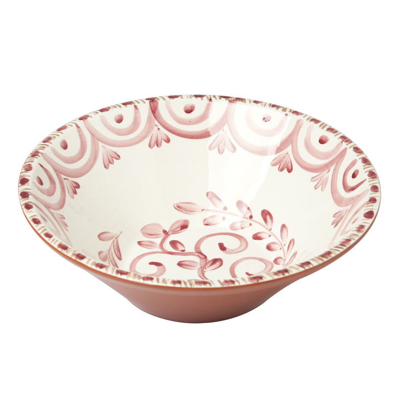 Bowl 17.5" Large - Pink/White