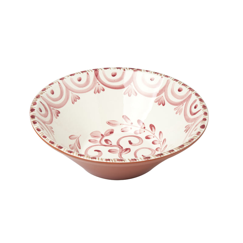 Bowl 12.75" Medium - Pink/White