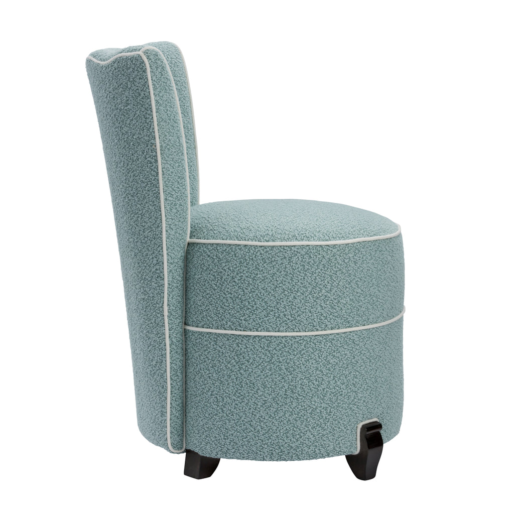 Coco Chair in Cardot Aqua – Nina Campbell