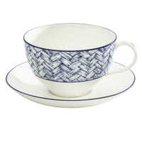Basketweave Breakfast Cup & Saucer