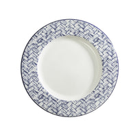 Basket Weave Blue Charger
