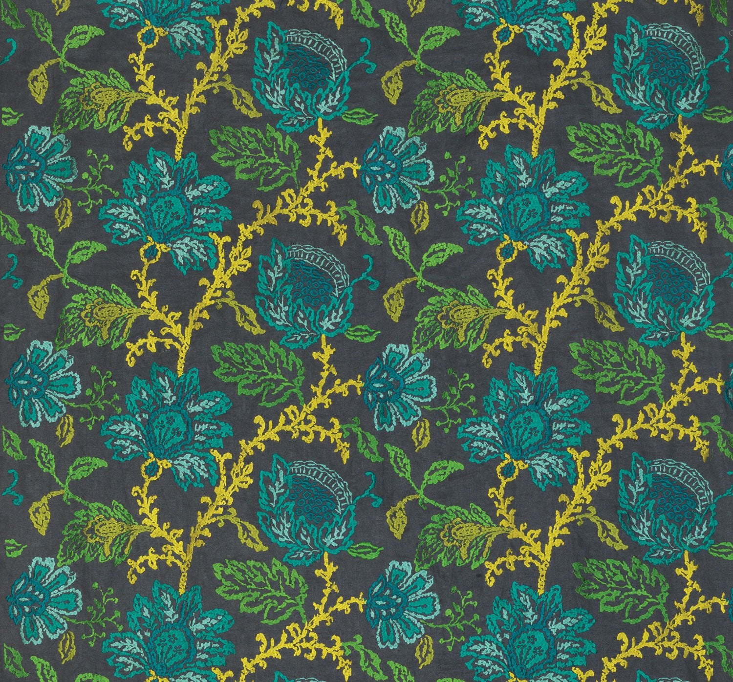 Nina Campbell Fabric - Coromandel Teal/Green/Lime NCF4243-02
