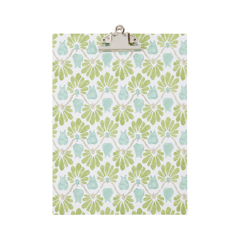 A4 Clipboard Ginko Tulips Green/Aqua