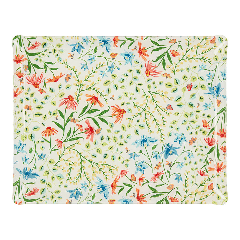 Fabric Tray Large 46X36 - Multi Floral