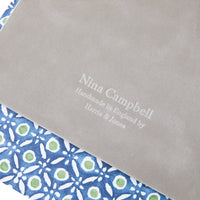 Nina Campbell Letter Tray Batik Dots - Blue/Green