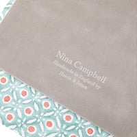 Nina Campbell Letter Tray Batik Dots - Coral/Aqua