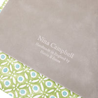 Nina Campbell Letter Tray Batik Dots - Green/Aqua