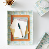 Letter Tray Old Fort - Aqua/Green