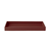Nina Campbell Lux Tray Medium Rusty Red against a white background