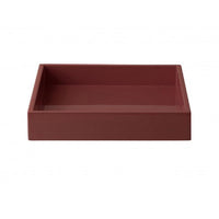 Nina Campbell Lux Tray Small Rusty Red against a white background