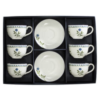 Marguerite Tea Set of Six Blue