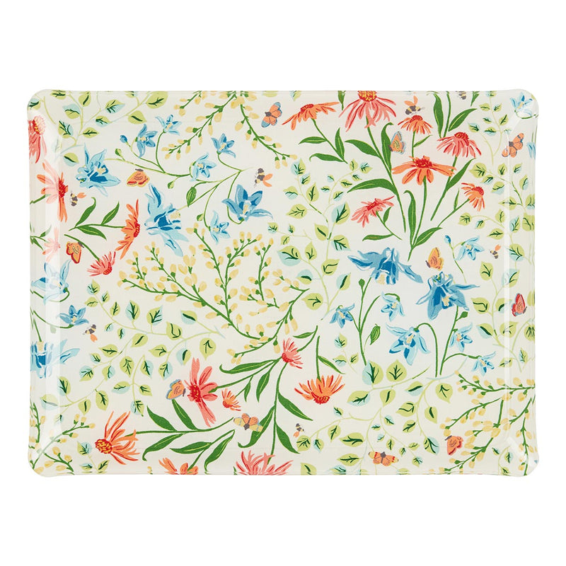 Fabric Tray Medium 37X18cm  - Multi Floral