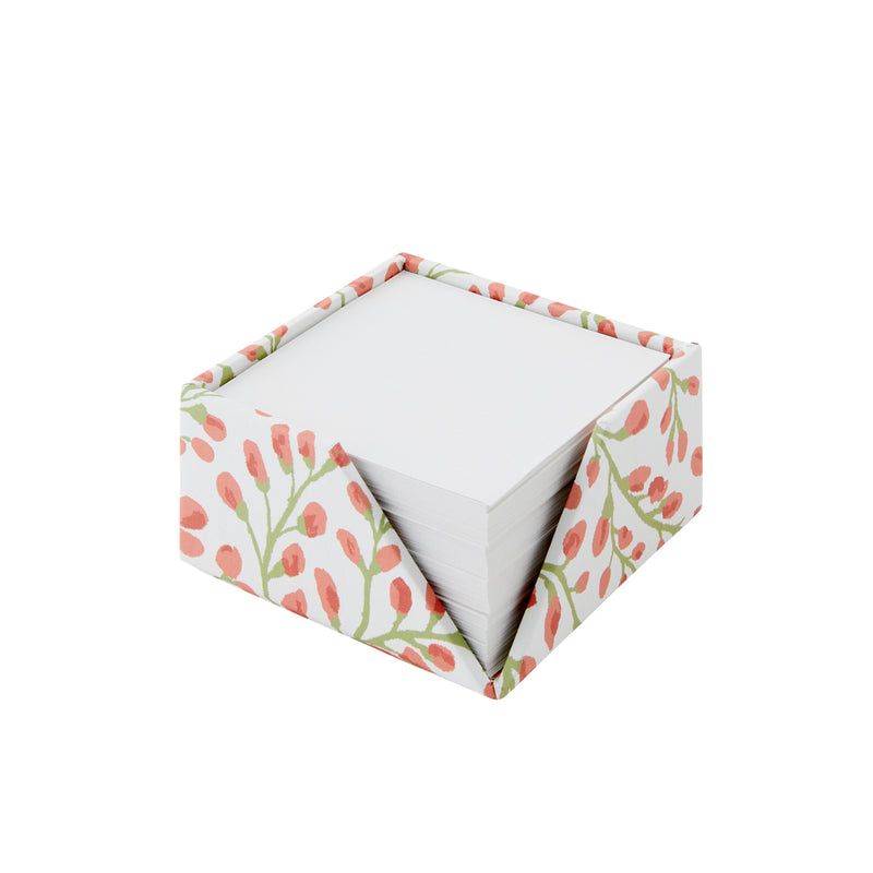 Post It Pad Memo 8cm All Over Buds - Coral