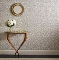 Nina Campbell Wallpaper - Ashdown Brideshead Grey NCW4396-01