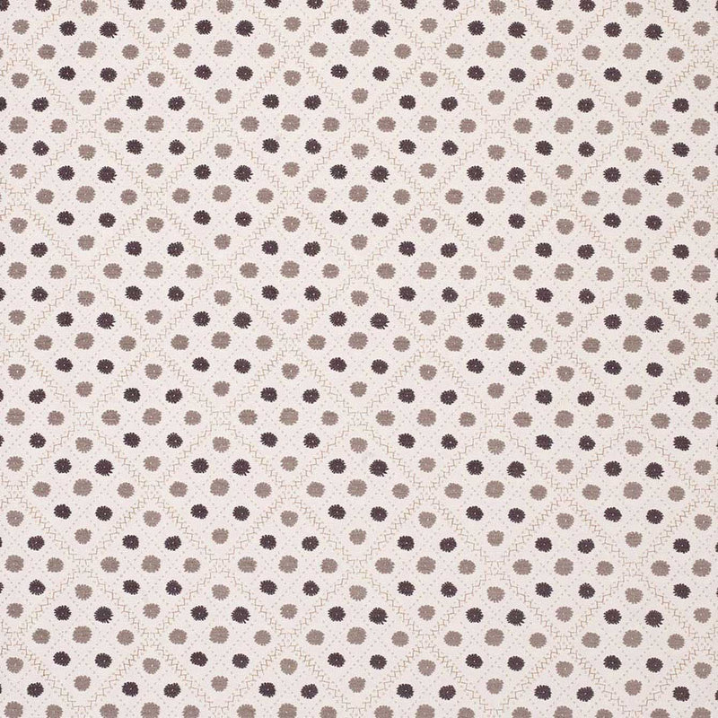 Nina Campbell Fabric - Claribel Claribel Ivory/Bitter Choc NCF4281-02