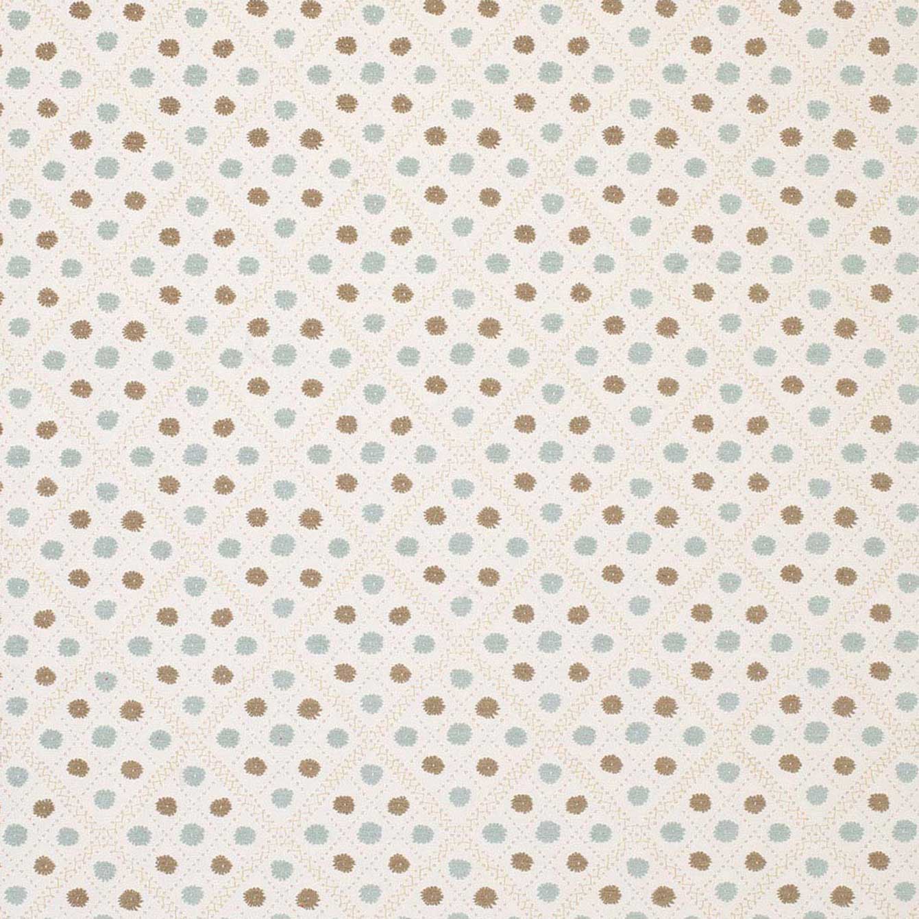 Nina Campbell Fabric - Claribel Claribel Ivory/Aqua/Beige NCF4281-03