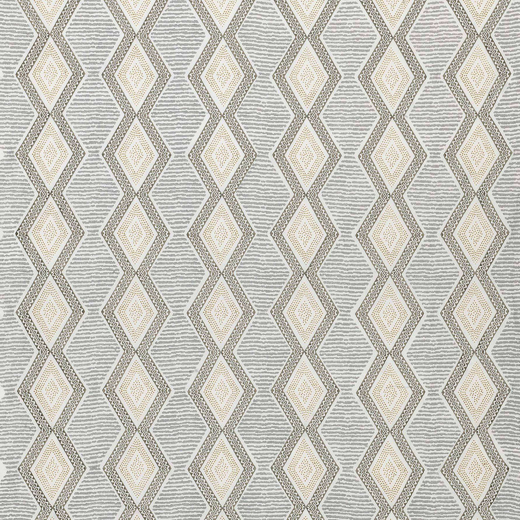 Nina Campbell Fabric - Les Rêves Belle Île Grey/Gold NCF4291-04