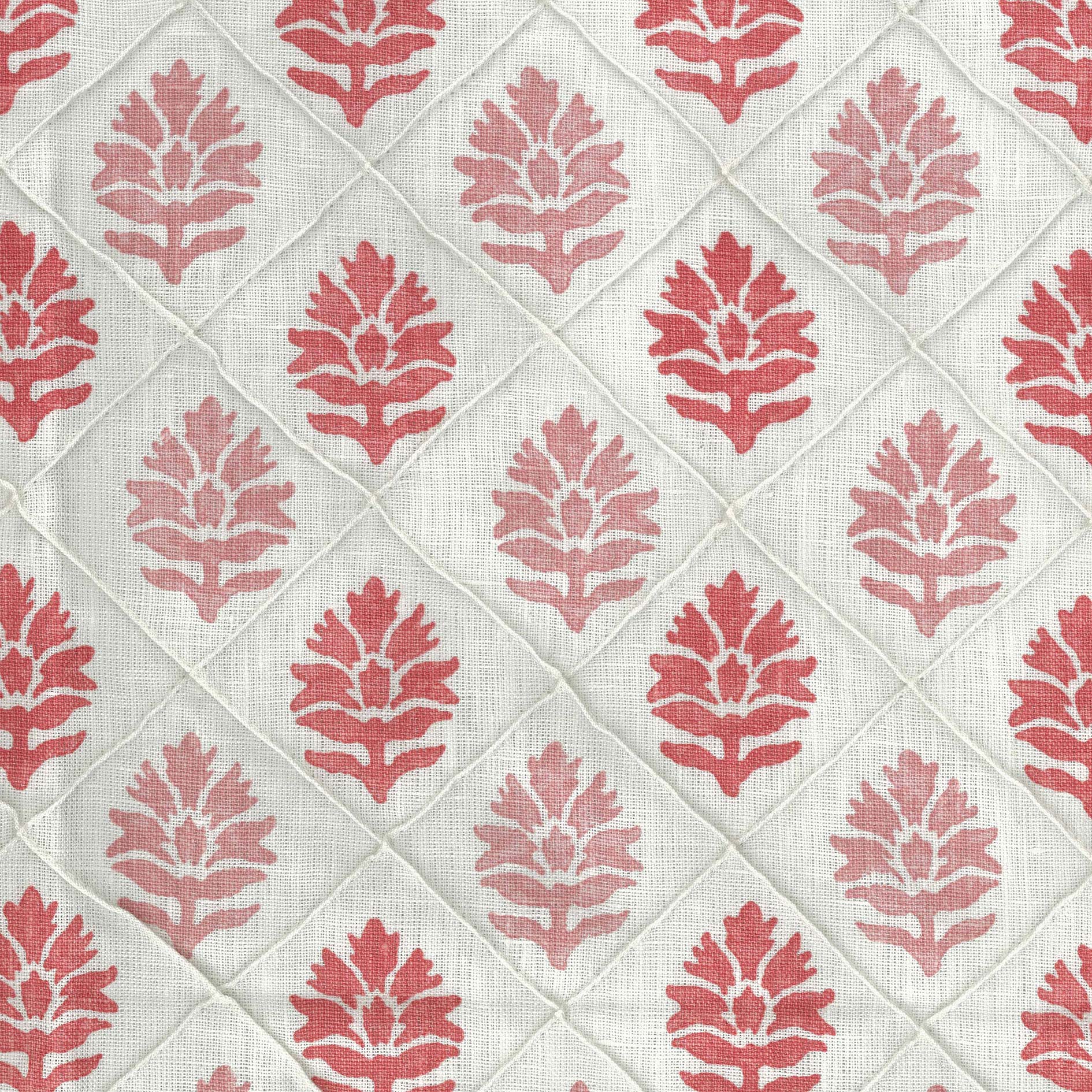 Nina Campbell Fabric - Les Rêves Camille Coral/Pink NCF4292-01