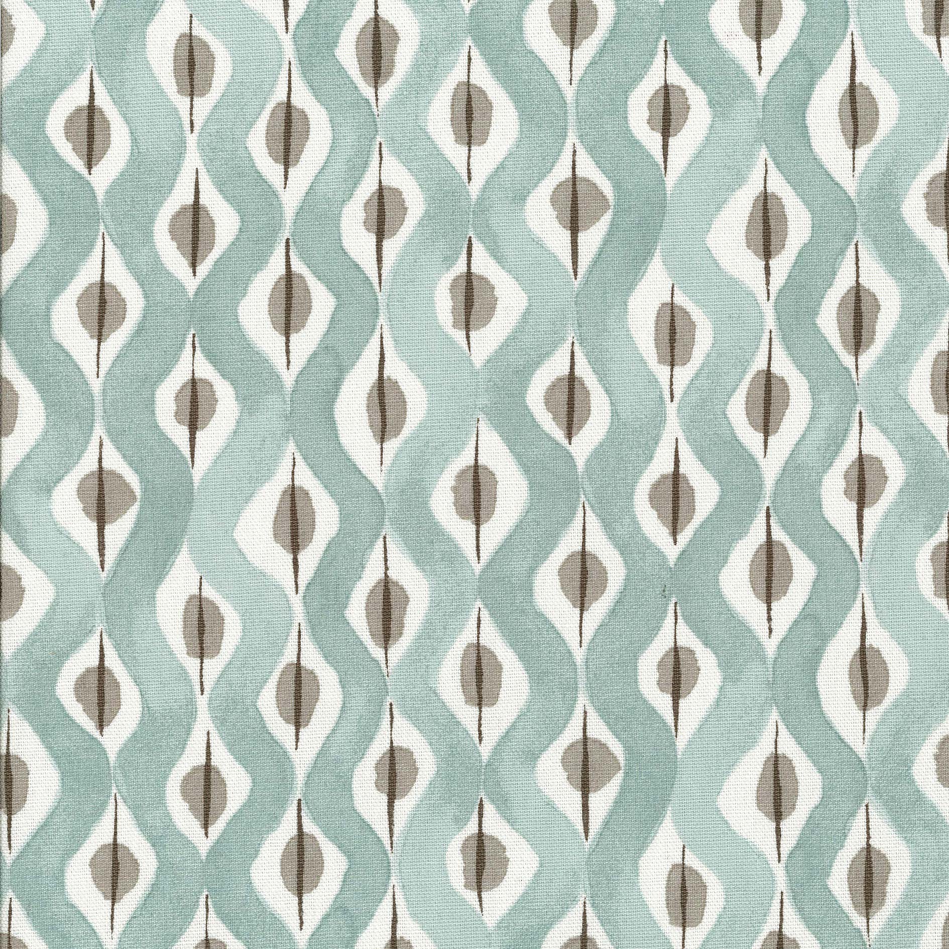 Nina Campbell Fabric - Les Rêves Beau Rivage Duck Egg/Taupe NCF4295-01