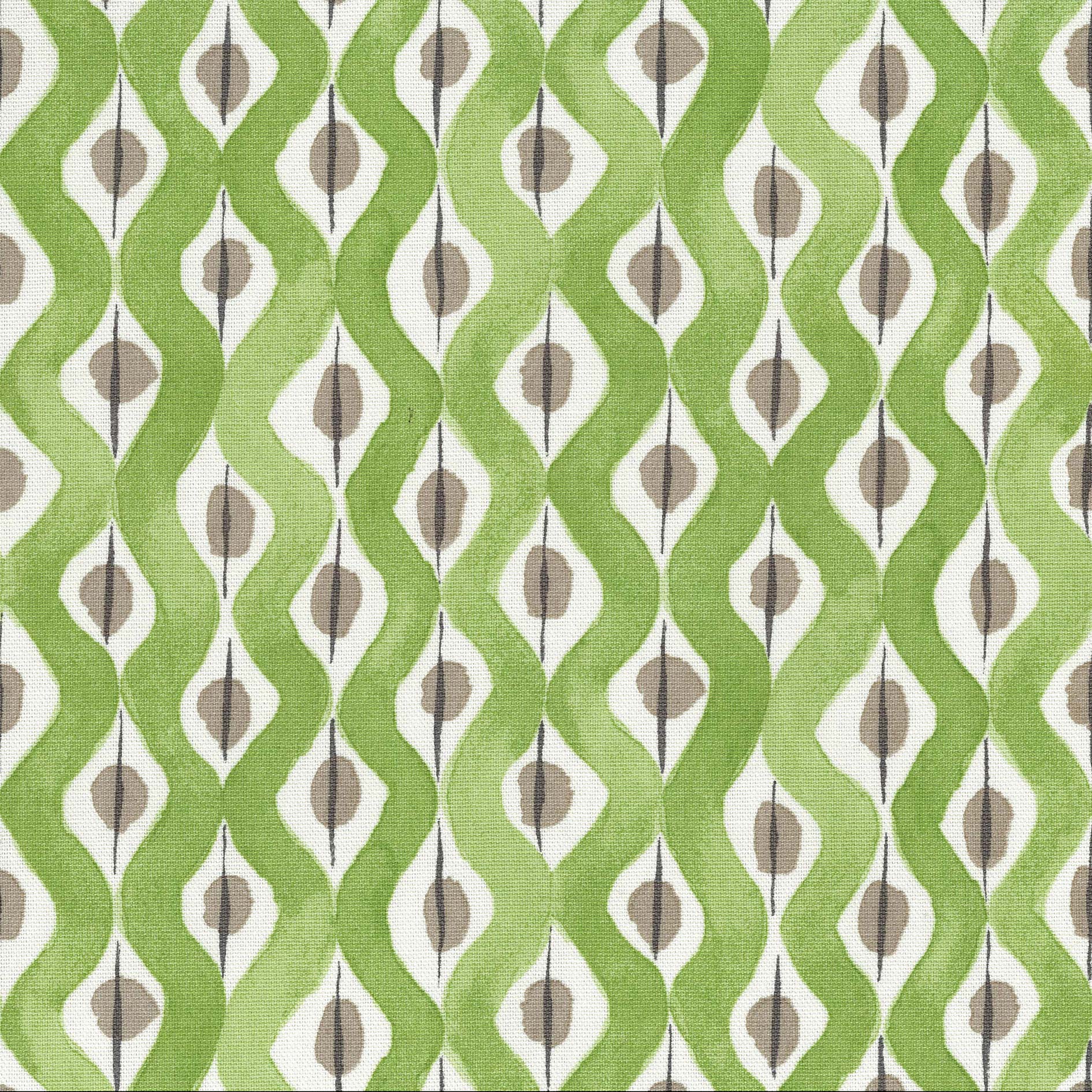Nina Campbell Fabric - Les Rêves Beau Rivage Green/Beige NCF4295-02