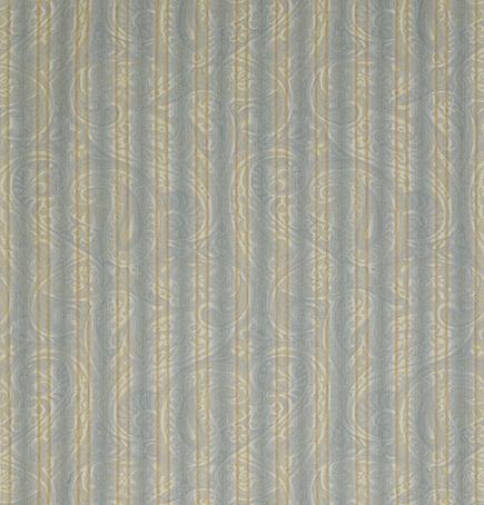 Nina Campbell Fabric - Rivoli Châteaulin Grey/Ochre NCF4320-02