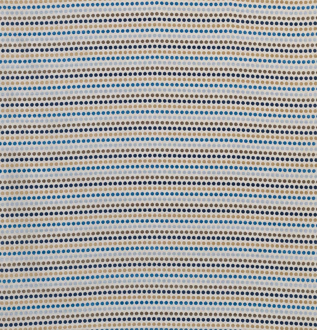 Nina Campbell Fabric - Rivoli Fouquet Ink/Beige/Blue NCF4322-04