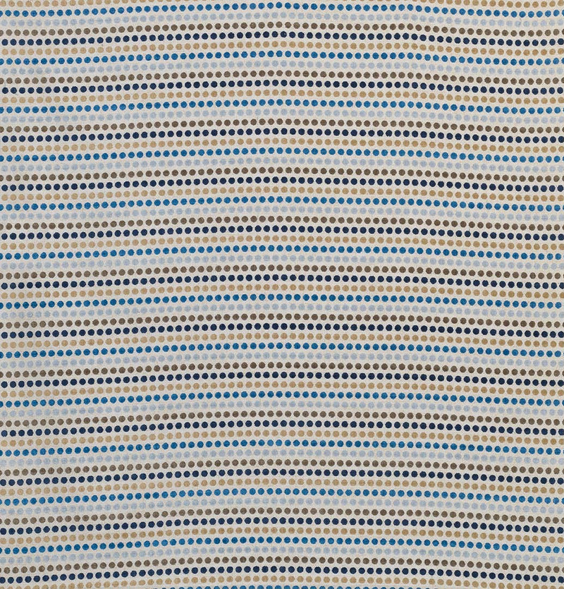 Nina Campbell Fabric - Rivoli Fouquet Ink/Beige/Blue NCF4322-04