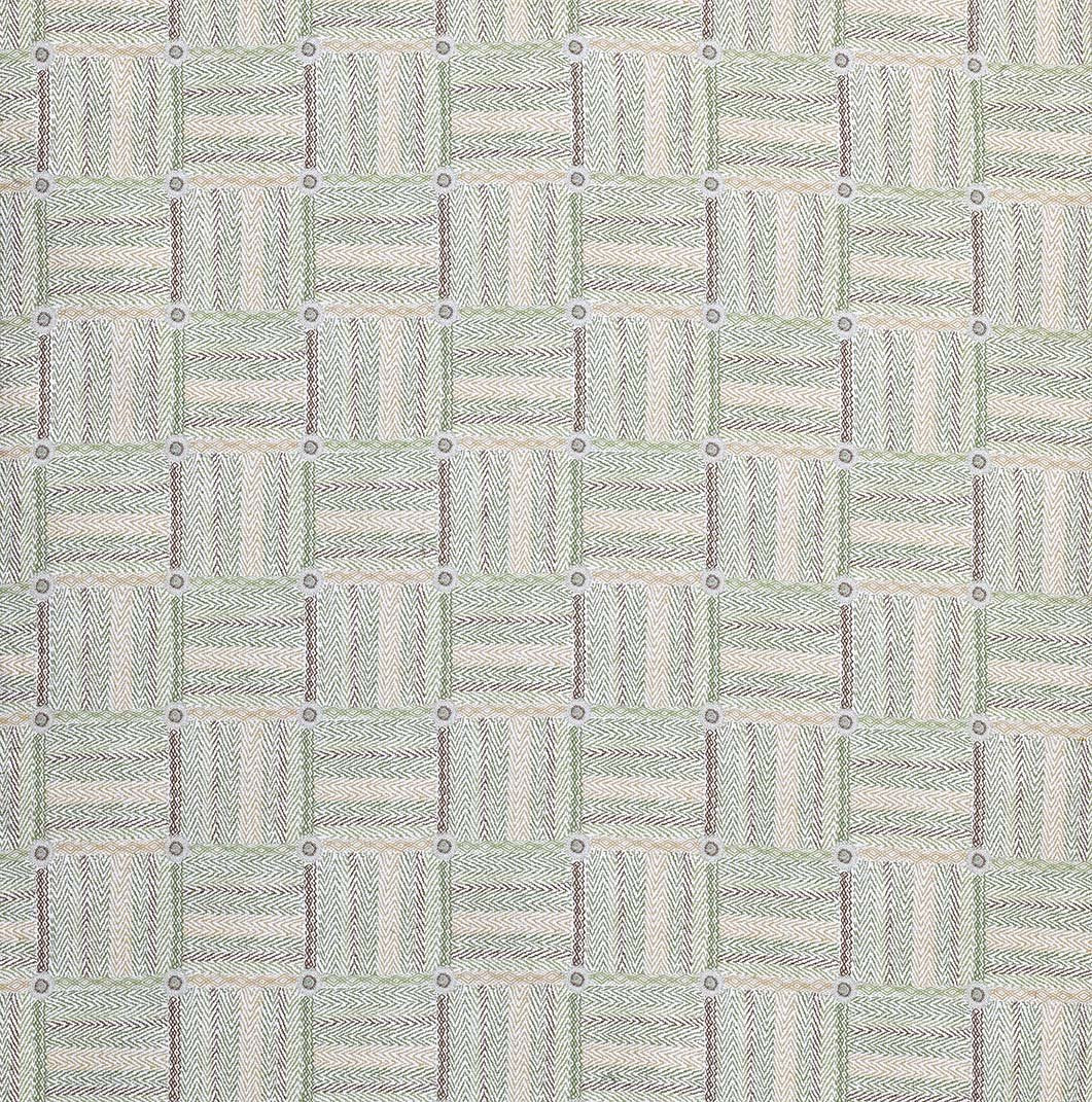 Nina Campbell Fabric - Rivoli Jossigny Green/Chocolate/Beige NCF4323-03