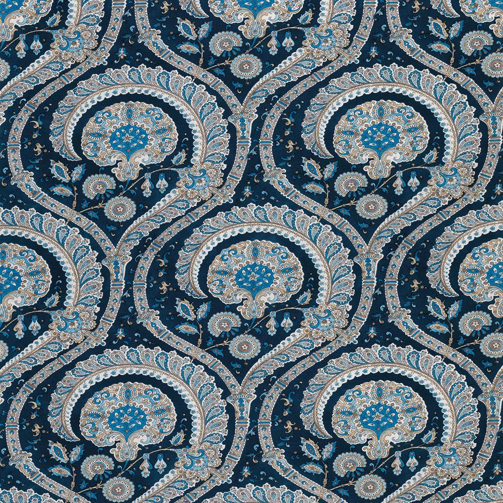 Nina Campbell Fabric - Les Indiennes Blue NCF4330-05