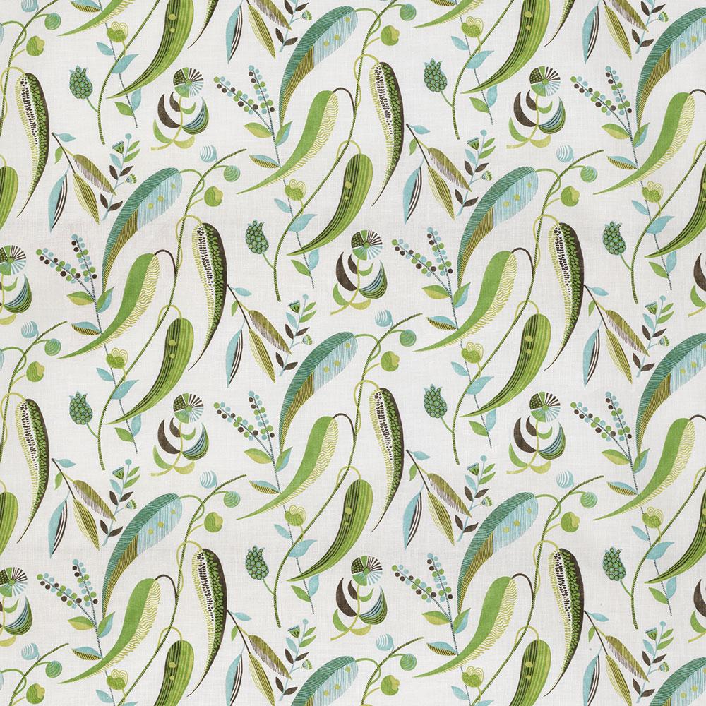Nina Campbell Fabric - Les Indiennes Colbert Green NCF4334-04