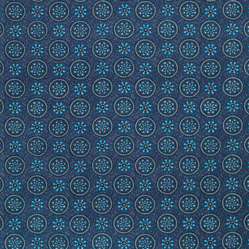 Nina Campbell Fabric - Les Indiennes Garance Blue NCF4336-03