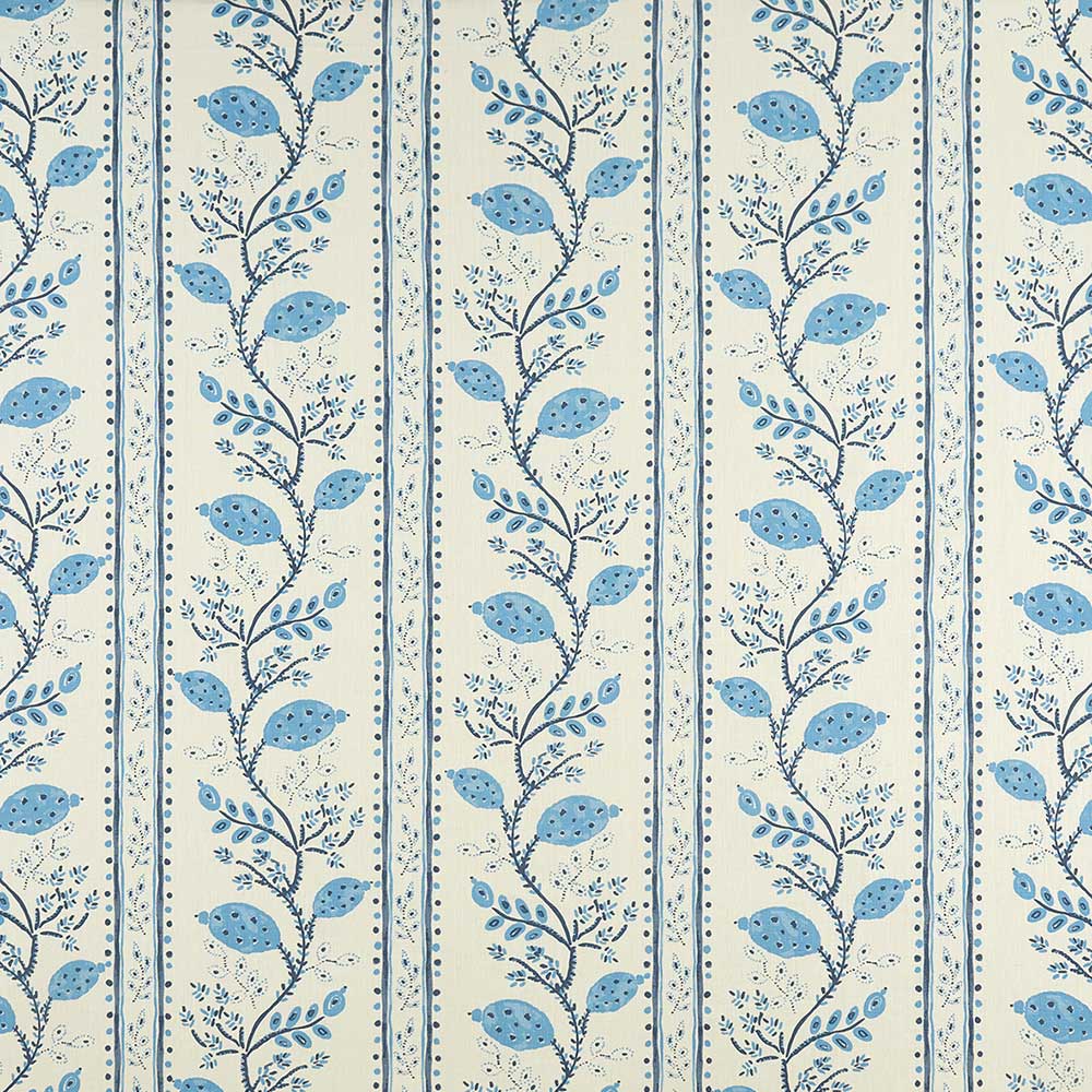 Nina Campbell Fabric - Ashdown Pomegranate Trail Indigo/Blue NCF4360-01