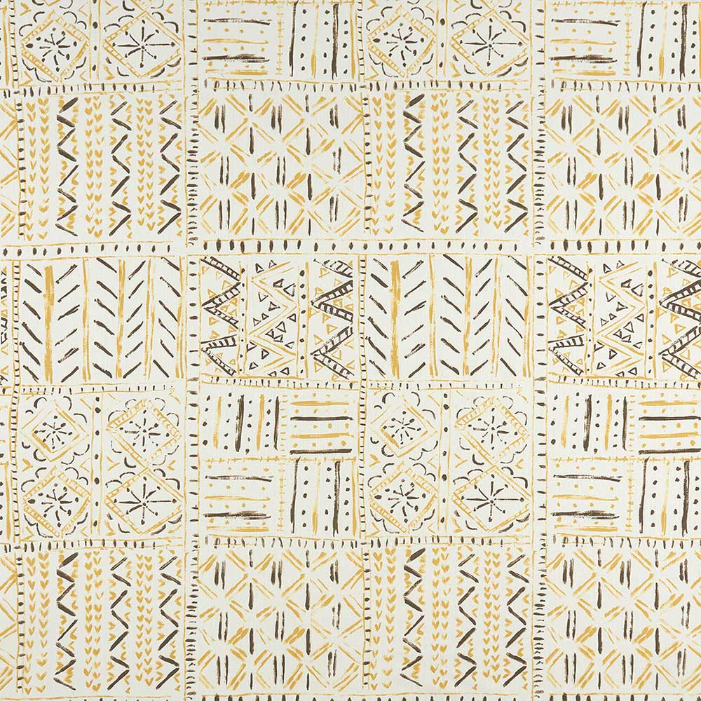 Nina Campbell Fabric - Ashdown Cloisters Ochre/Tobacco/Ivory NCF4361-03