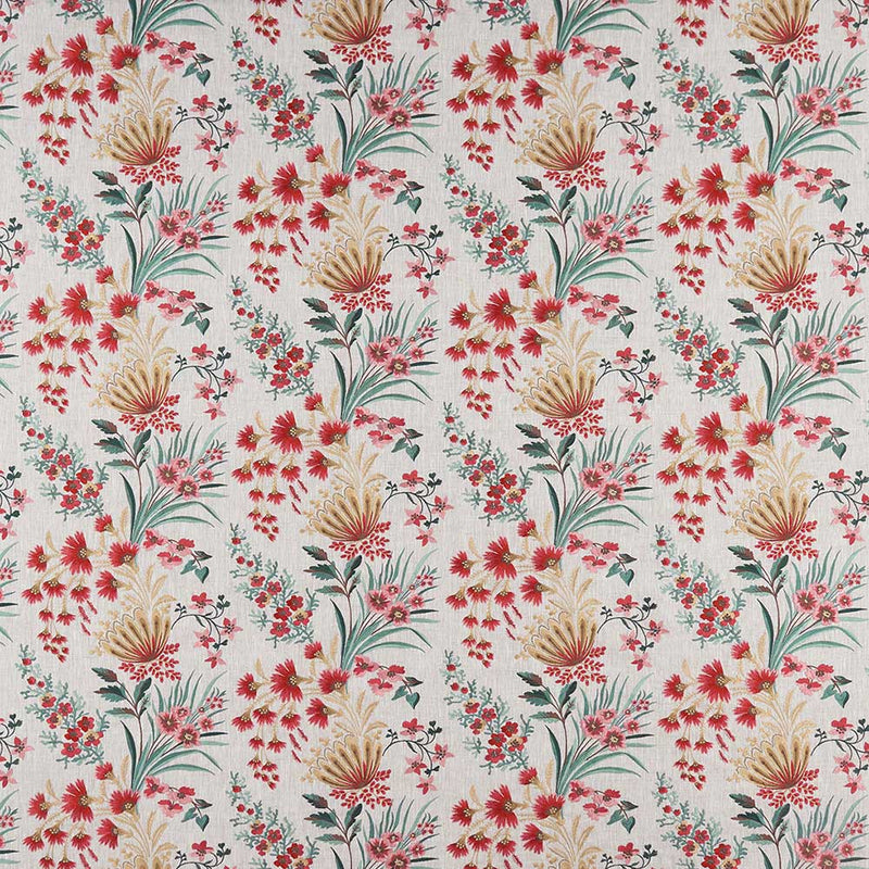 Nina Campbell Fabric - Ashdown Michelham Red/Teal NCF4362-02