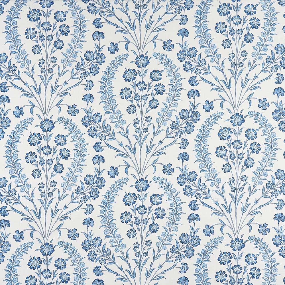 Nina Campbell Fabric - Ashdown Chelwood Blue/Ivory NCF4364-01