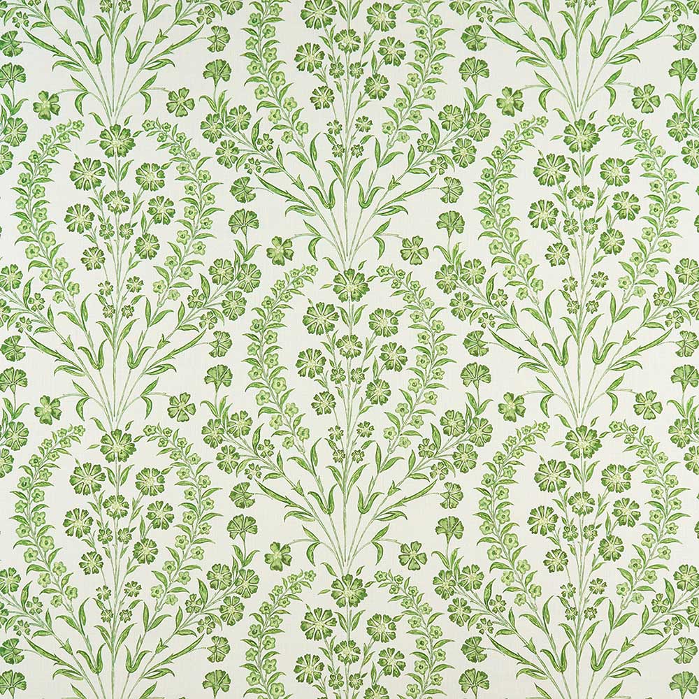 Nina Campbell Fabric - Ashdown Chelwood Green/Ivory  NCF4364-02