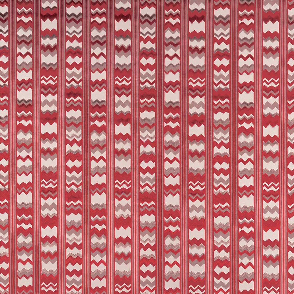 Nina Campbell Fabric - Marchmain Sebastian Coral/Taupe NCF4373-01