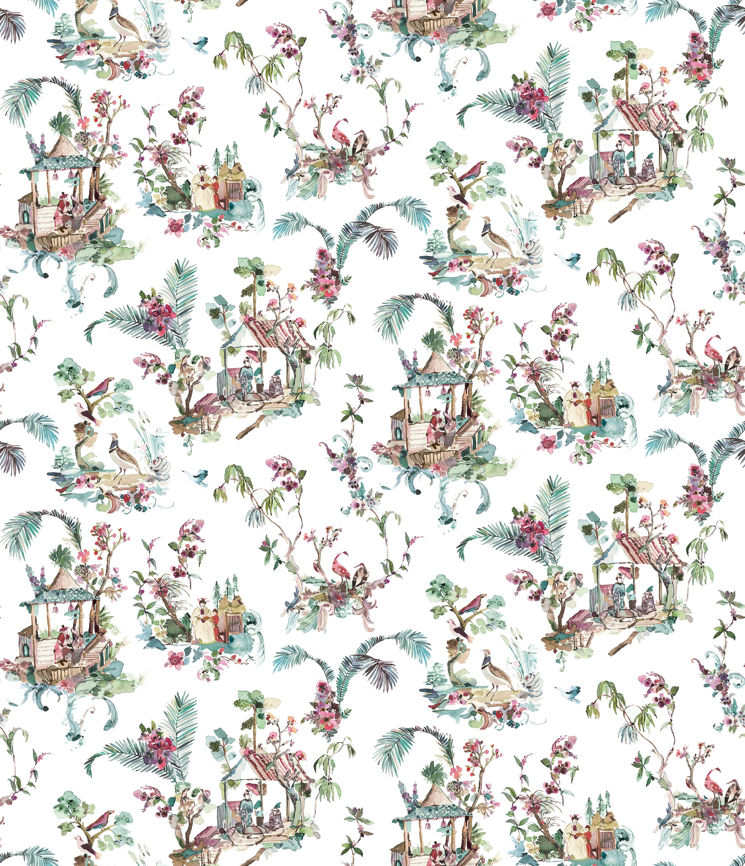 Nina Campbell Fabric - Jardiniere Toile Chinoise NCF4460-02