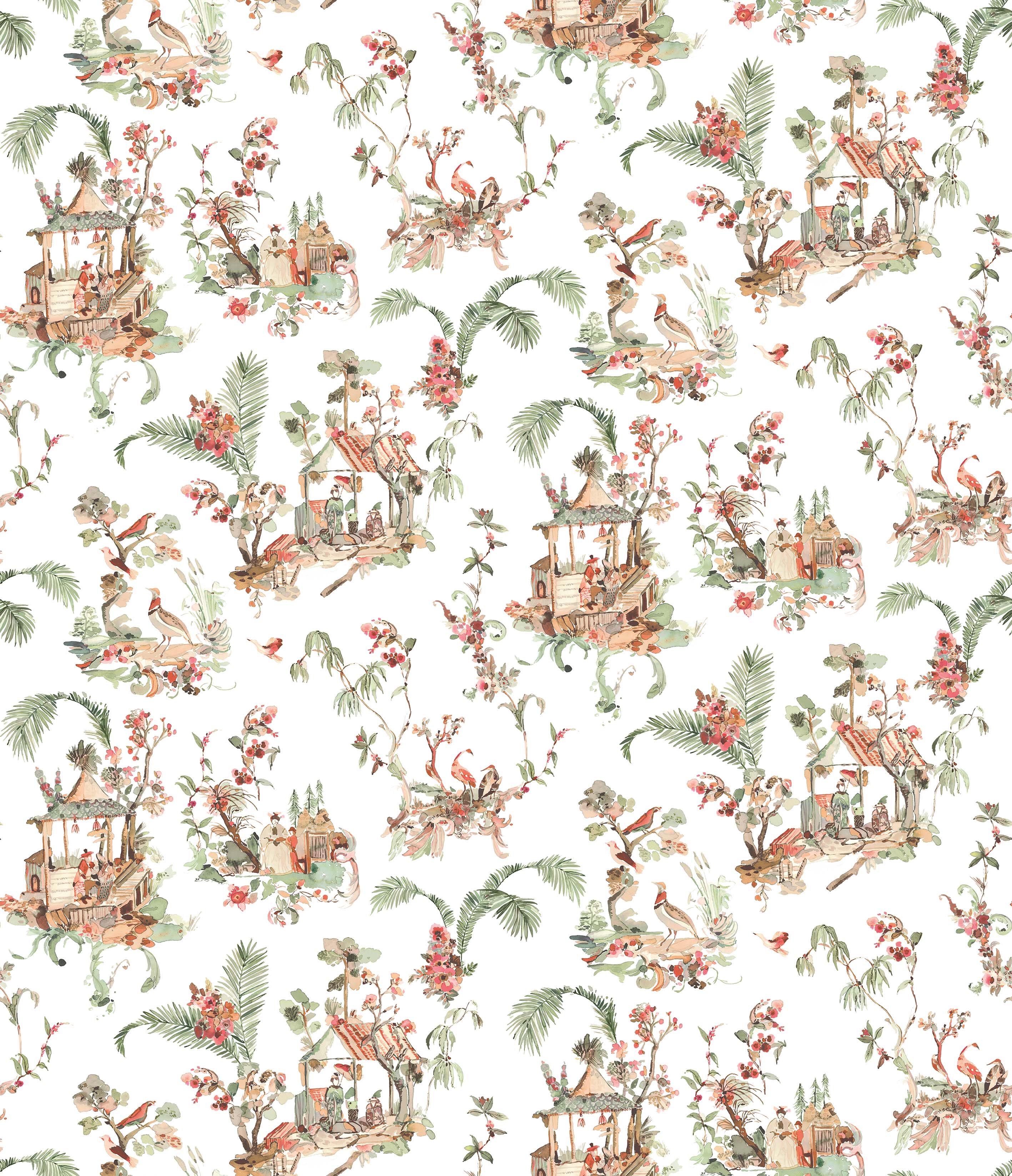 Nina Campbell Fabric - Jardiniere Toile Chinoise NCF4460-03