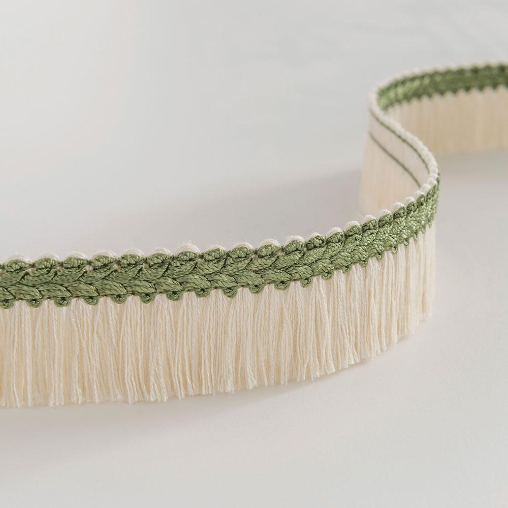 Nina Campbell Trimming - Trianon Fringe Green/Ivory NCT511-04